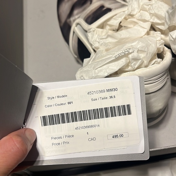 NEW MAX  MARA MM 30 Neutro Gray Floral Sneakers - Picture 4 of 8